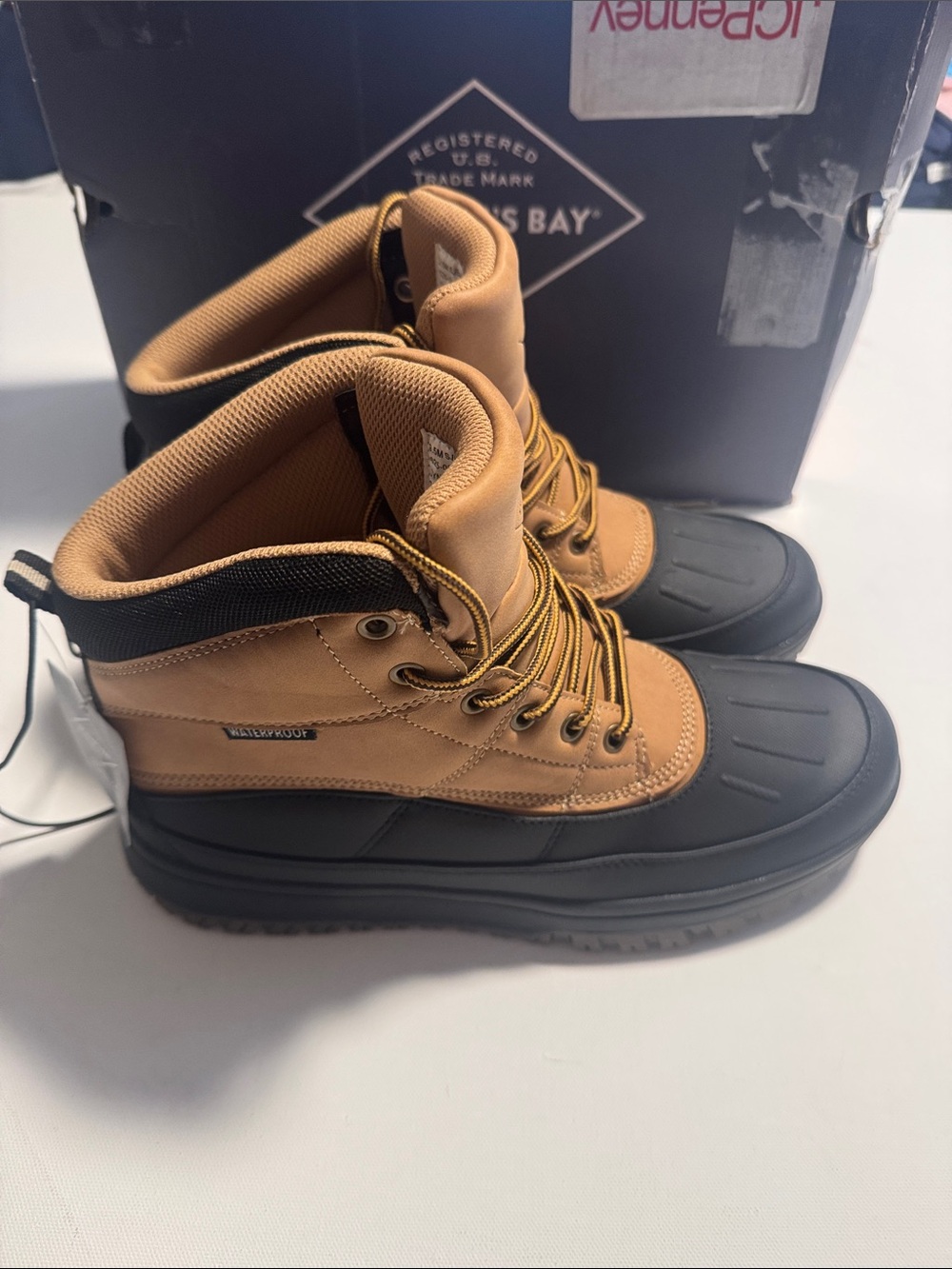 Tan Duck Boots Mens 9.5 Waterproof